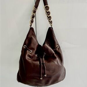 Elaine Turner Chocolate Brown, Hobo Shoulder Bag, Butter Soft Leather.Delicious